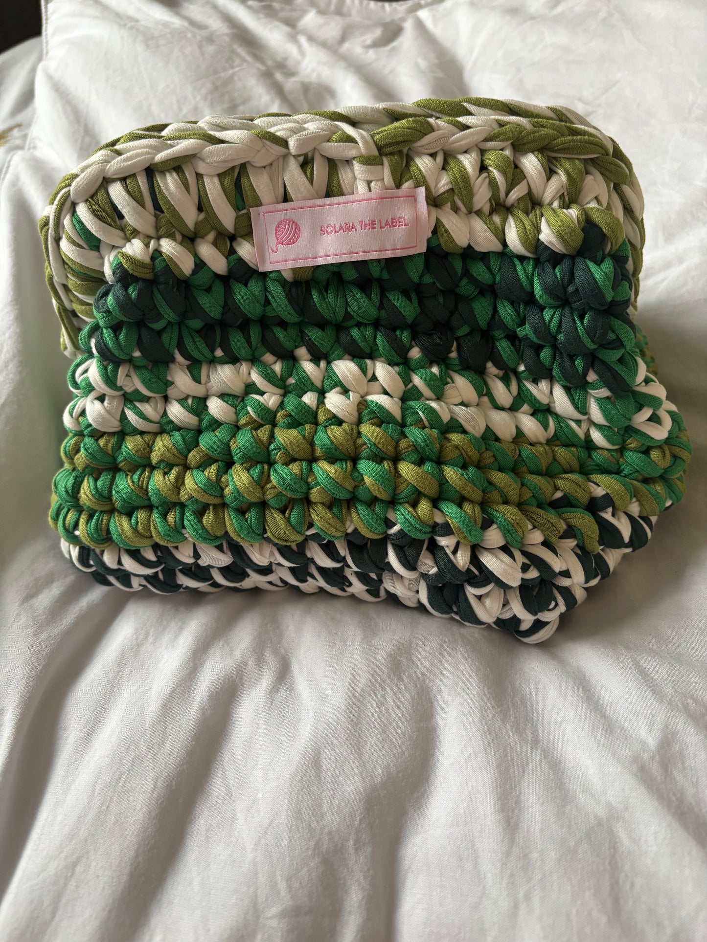 Moss mirage clutch bag